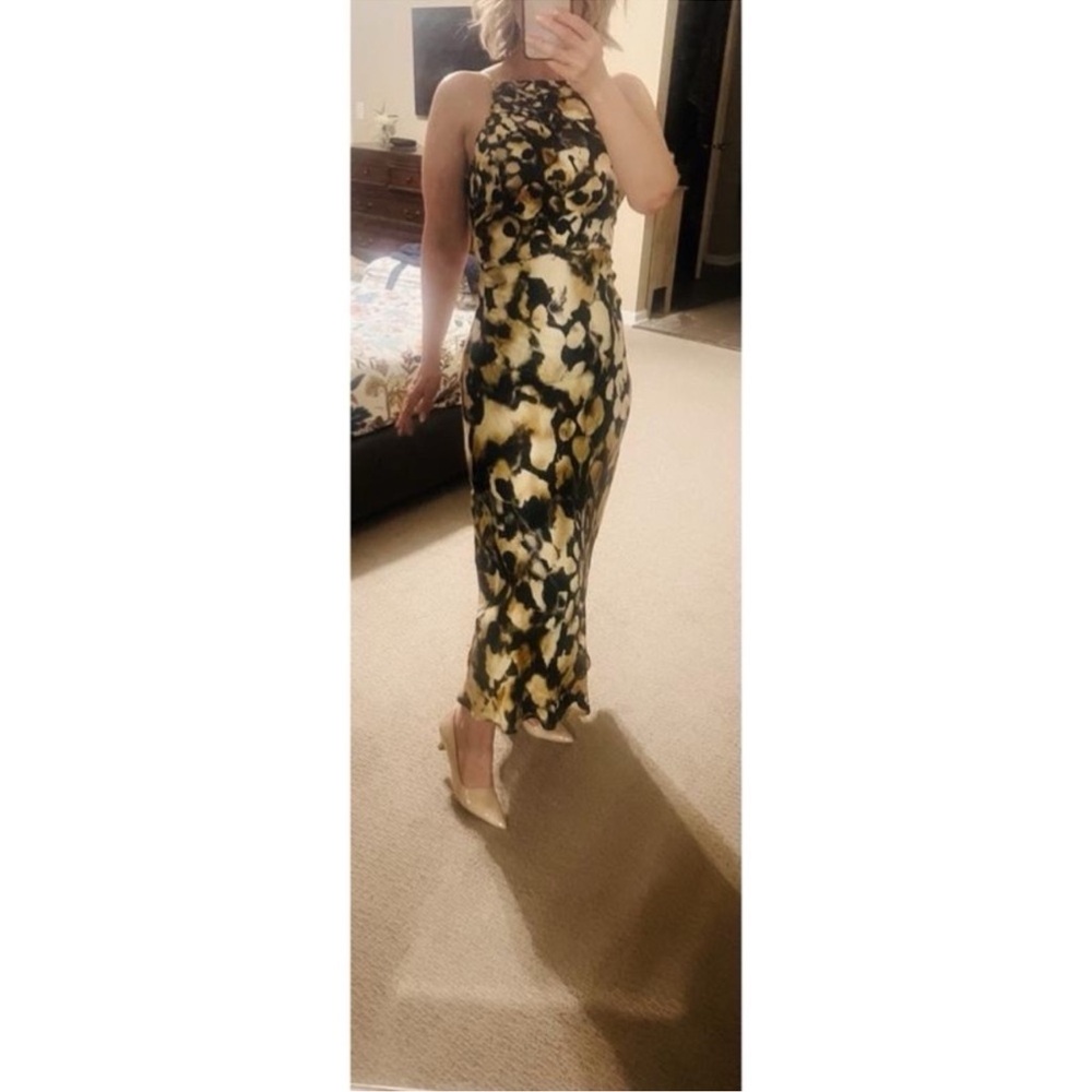 Elegant Leopard Print Maxi Dress by “Conditions Apply” for Anthropologie